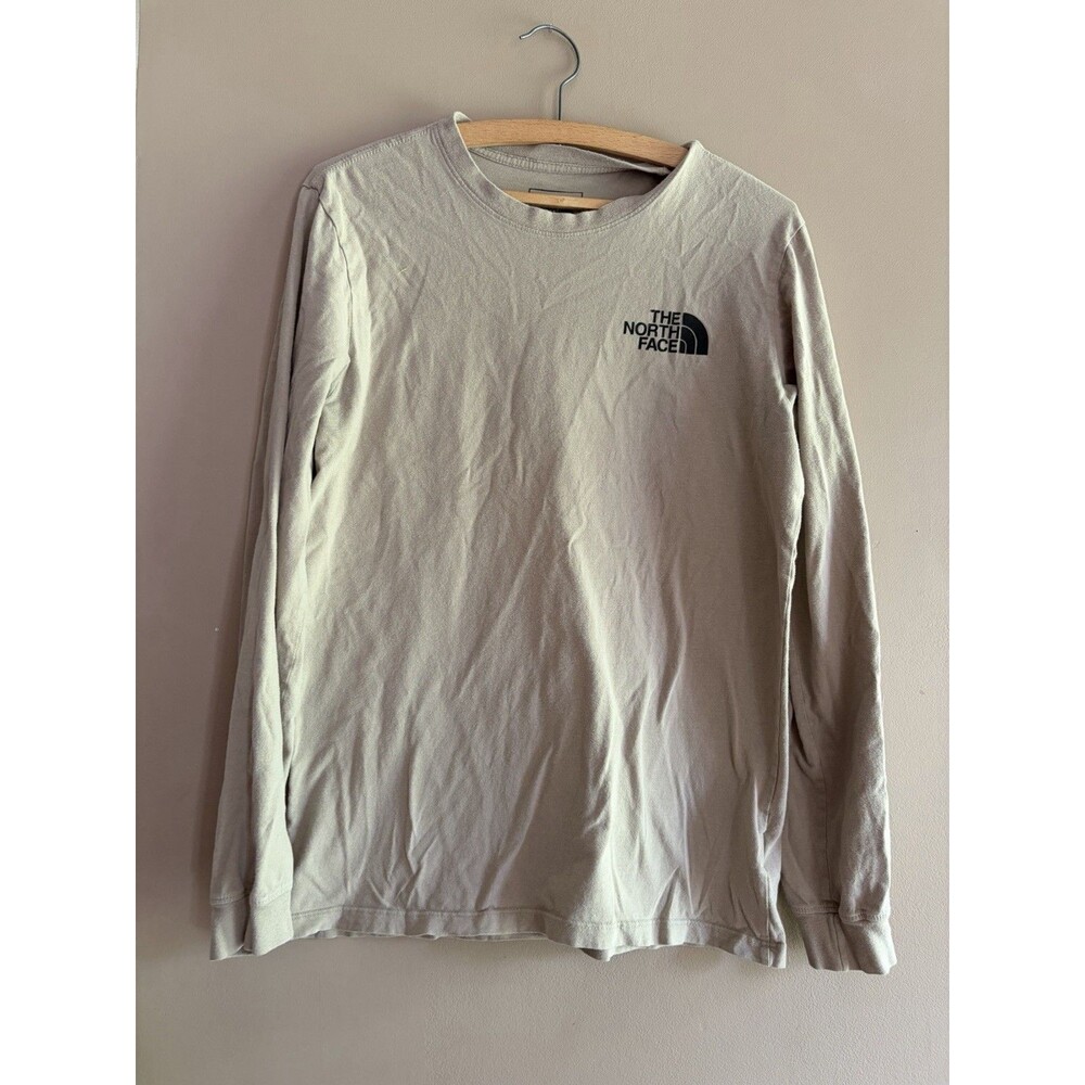 The North Face Walls Are Meant For Climbing Lng Sleeve Tan T-Shirt S Mens Cotton